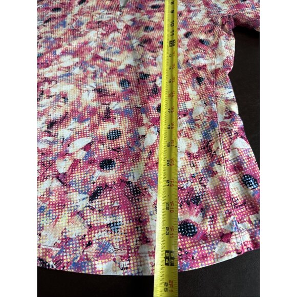 EP New York Bold Floral Pattern Long-Sleeve Zip-Up Blouse Womens M - Picture 6 of 10